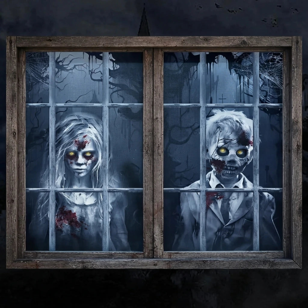 Rideaux Fantômes Halloween - Créez une ambiance terrifiante! - vue détaillée