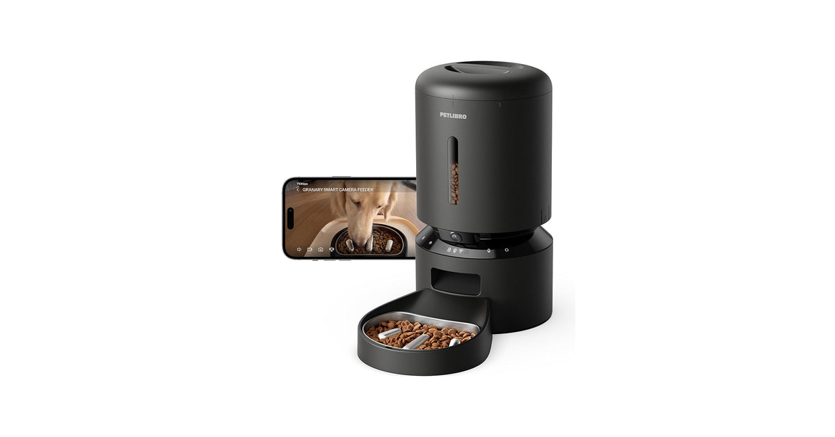 Distributeur de croquettes connecté avec caméra pour surveiller son animal