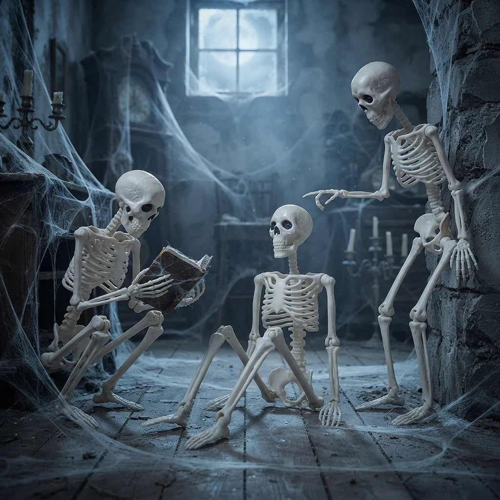 Squelette Posable Halloween - Décor effrayant! - vue détaillée