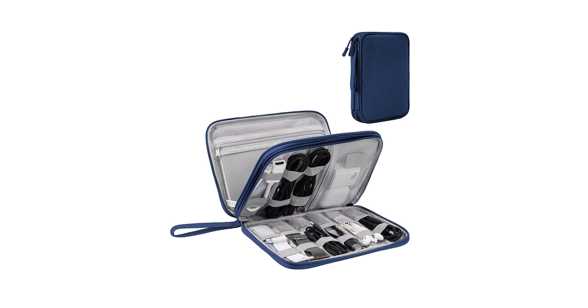 Pochette organisateur rangeant câbles et chargeurs en voyage