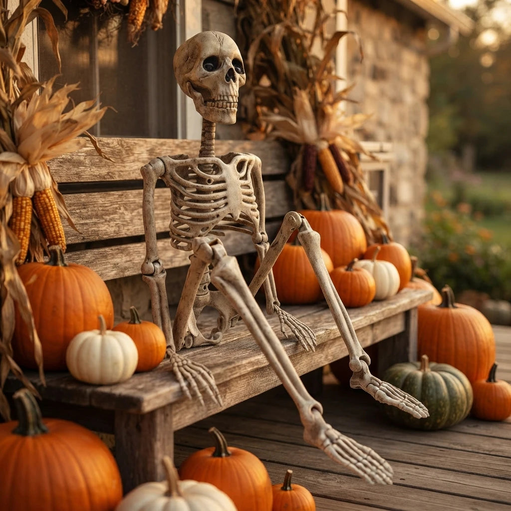 Squelette Posable Halloween - Décor effrayant! - vue principale