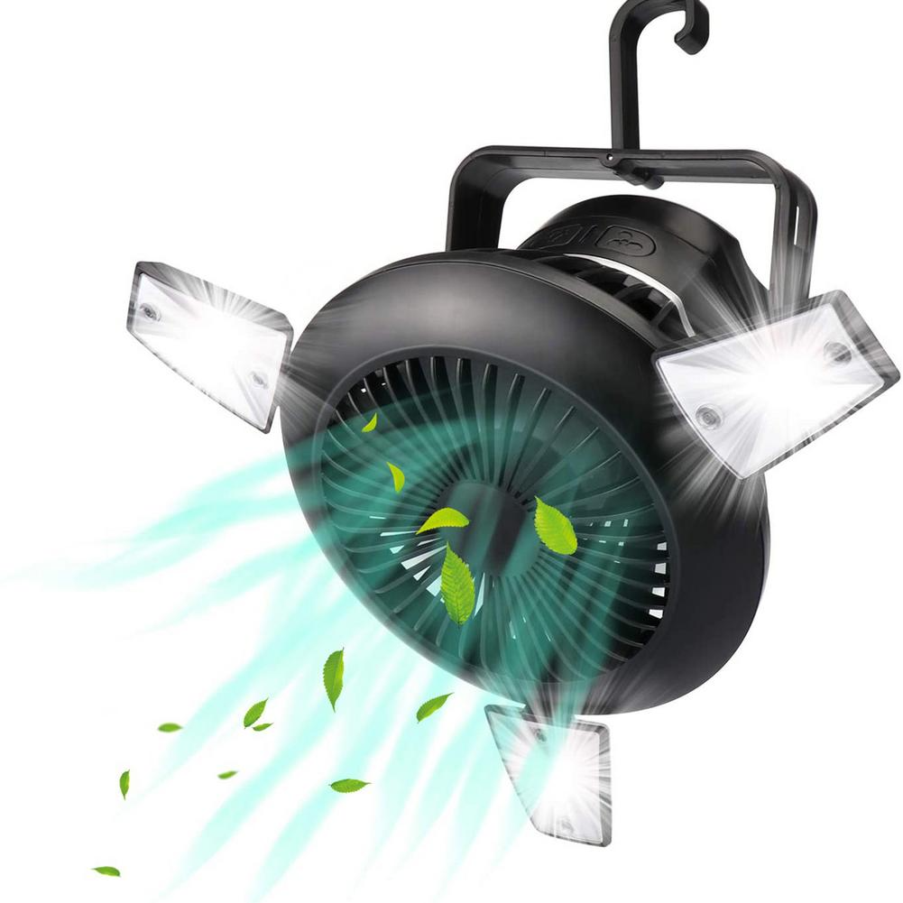 Lanterne solaire LED portable avec ventilateur - vue principale
