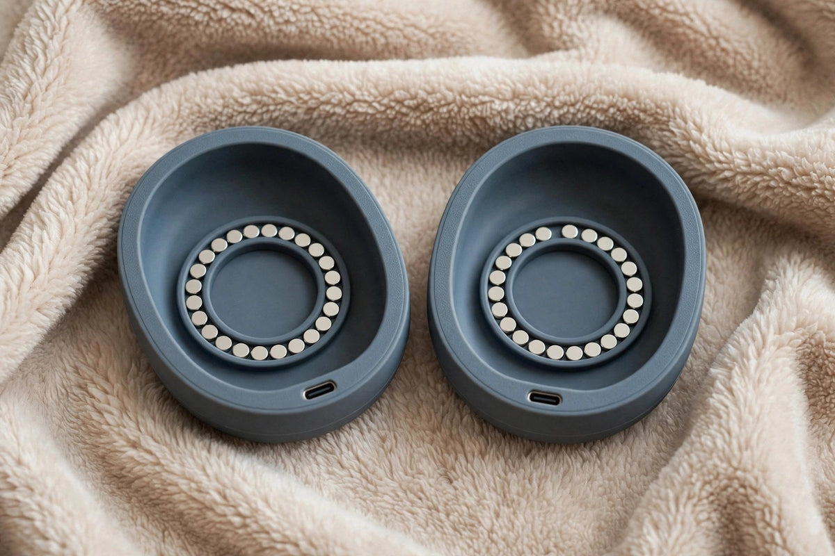 Les deux moitiés séparables du chauffe-mains rechargeable