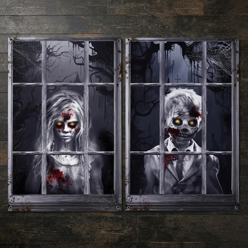 Rideaux Fantômes Halloween - Créez une ambiance terrifiante! - vue principale