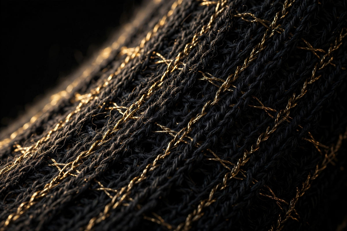 Texture tricotée respirante en fibre de bambou des Chaussettes DULUXE en gros plan