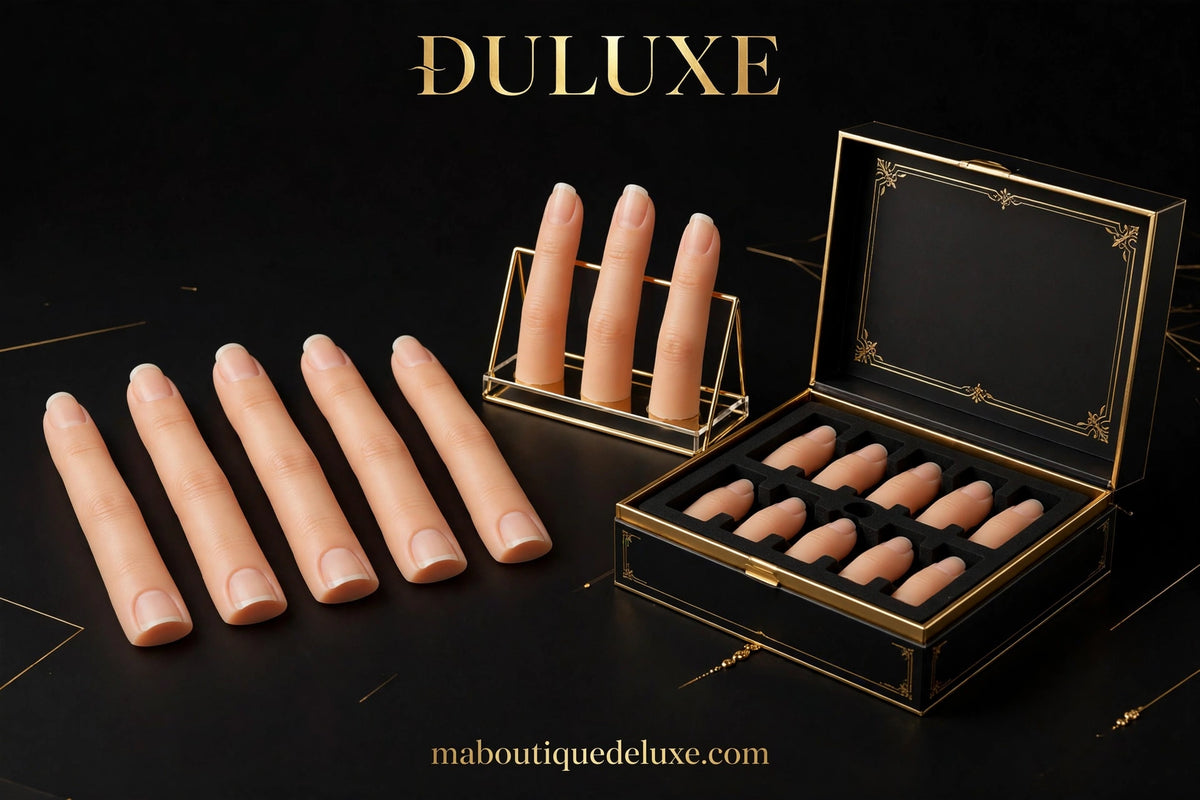 Doigts d'Entraînement pour Manucure — ensemble complet avec coffret