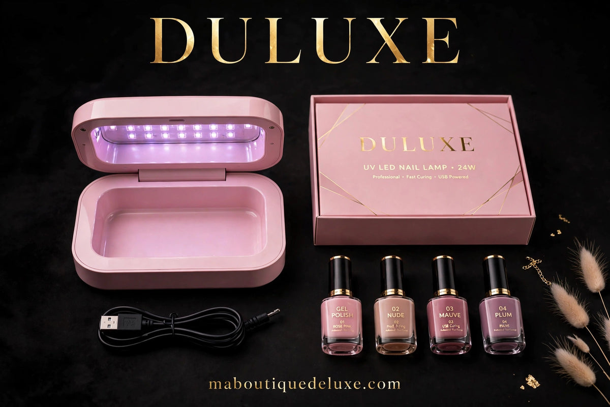 Lampe UV LED 24 Diodes pour Ongles — lampe avec câble et vernis étalés proprement