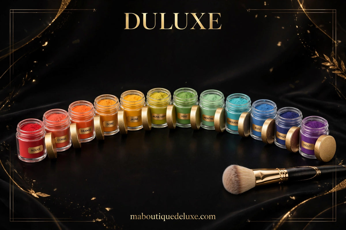 Poudre Dipping MEET ACROSS — collection complète des pots étalés proprement