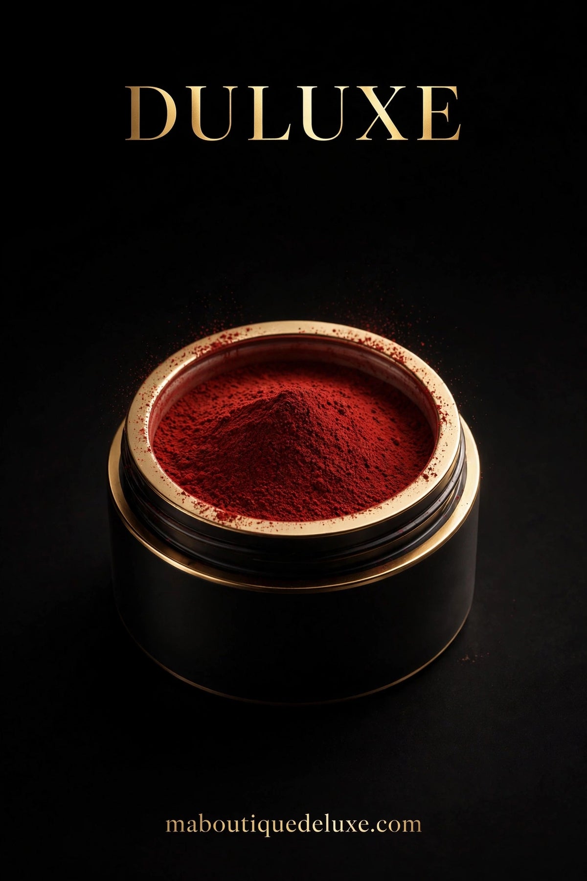 Poudre Dipping MEET ACROSS — vue épurée fond noir, très premium