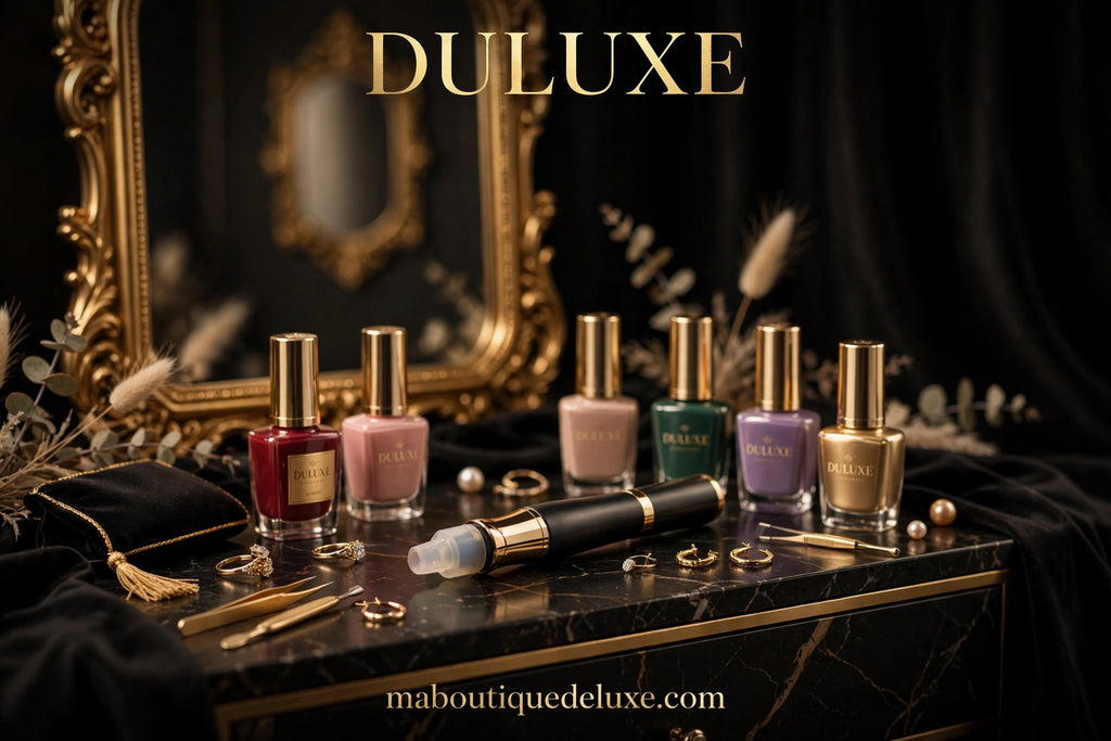 Stylo Tampon Nail Art à Tête Silicone — ambiance salon de beauté élégant