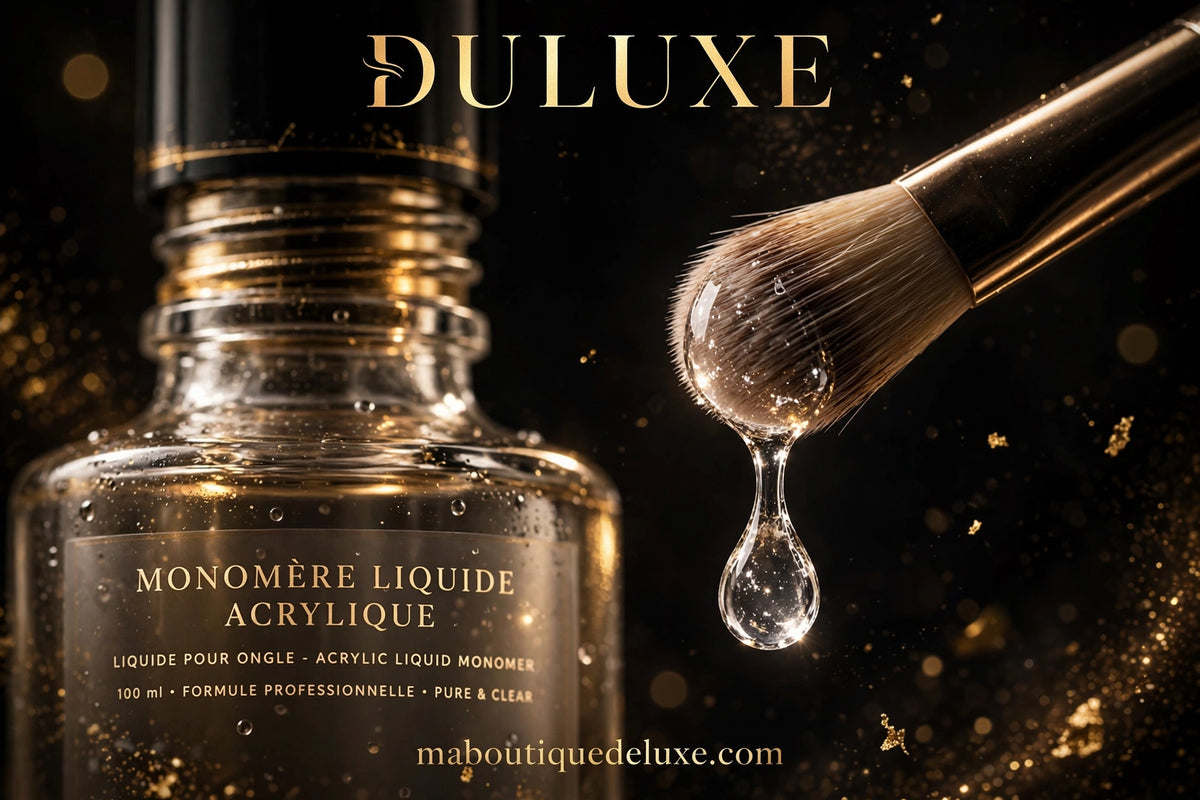 Monomère Liquide Acrylique Limegirl — gros plan sur la goutte de liquide cristallin