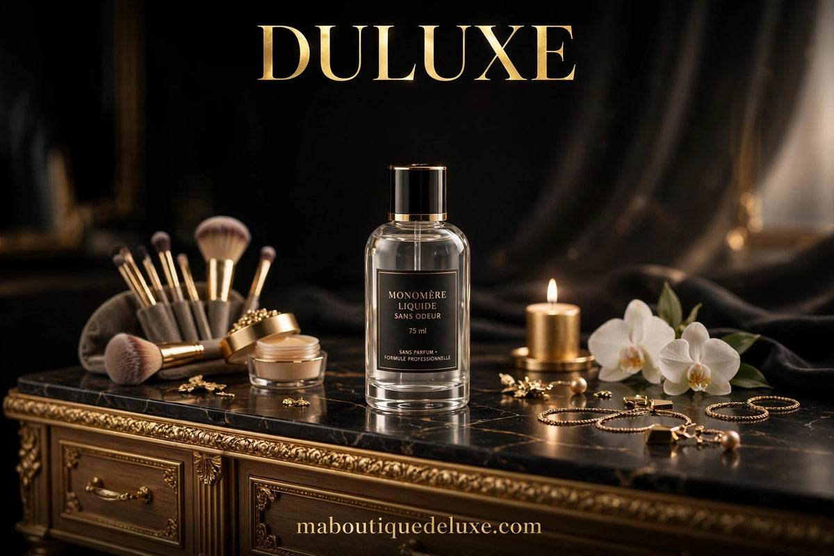 Monomère Liquide Sans Odeur NOCIS 75ml — ambiance salon de beauté élégant