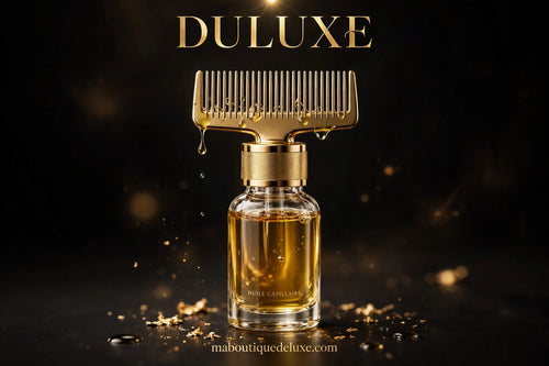 Applicateur d'Huile Capillaire à Dents Métalliques — visuel héro, présentation publicitaire