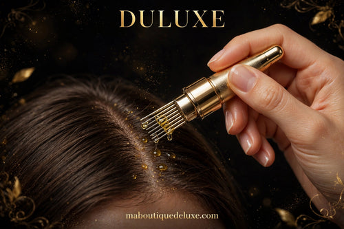 Applicateur d'Huile Capillaire à Dents Métalliques — en situation d'usage