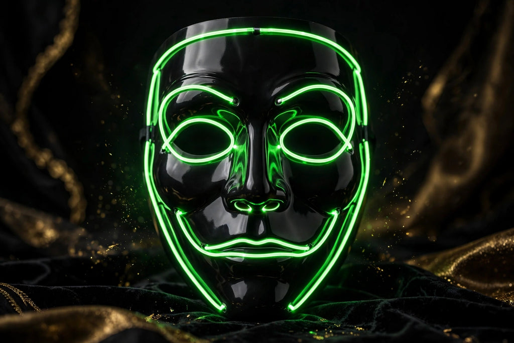 Masque Purge LED Néon vert brillant dans le noir