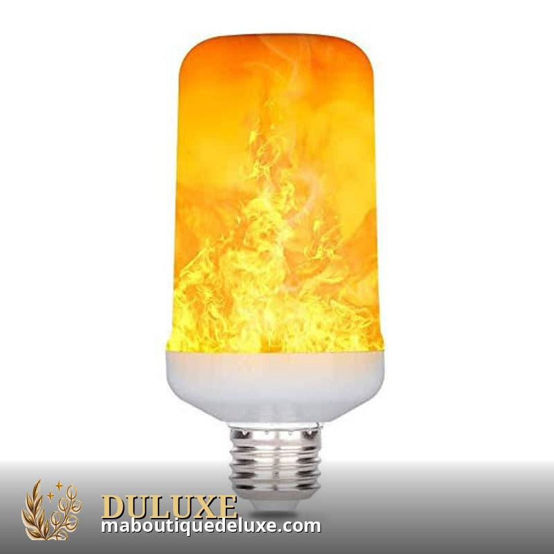 Ampoule flamme LED DULUXE – lueur de feu chaleureuse, ambiance cocooning