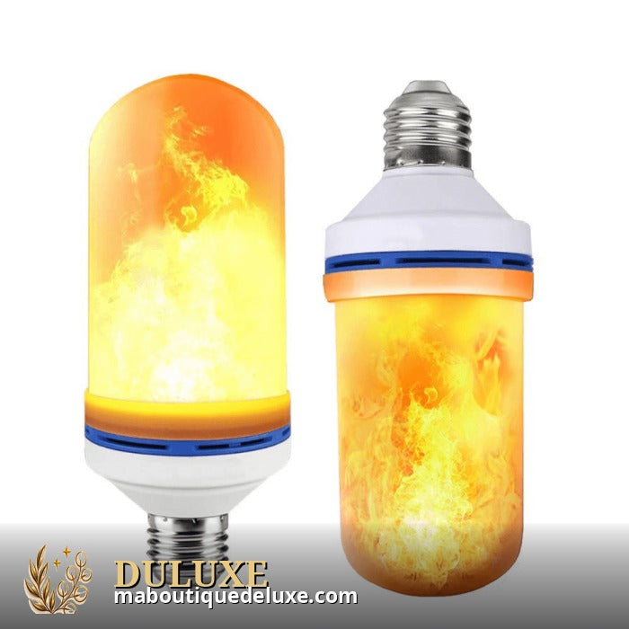 Lot de 2 ampoules flamme LED DULUXE – effet vacillant chaleureux, culot standard