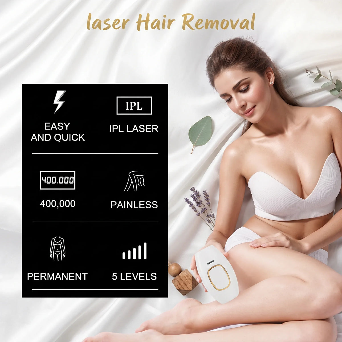 Épilateur Laser IPL - Éliminez les poils pour de bon - vue principale