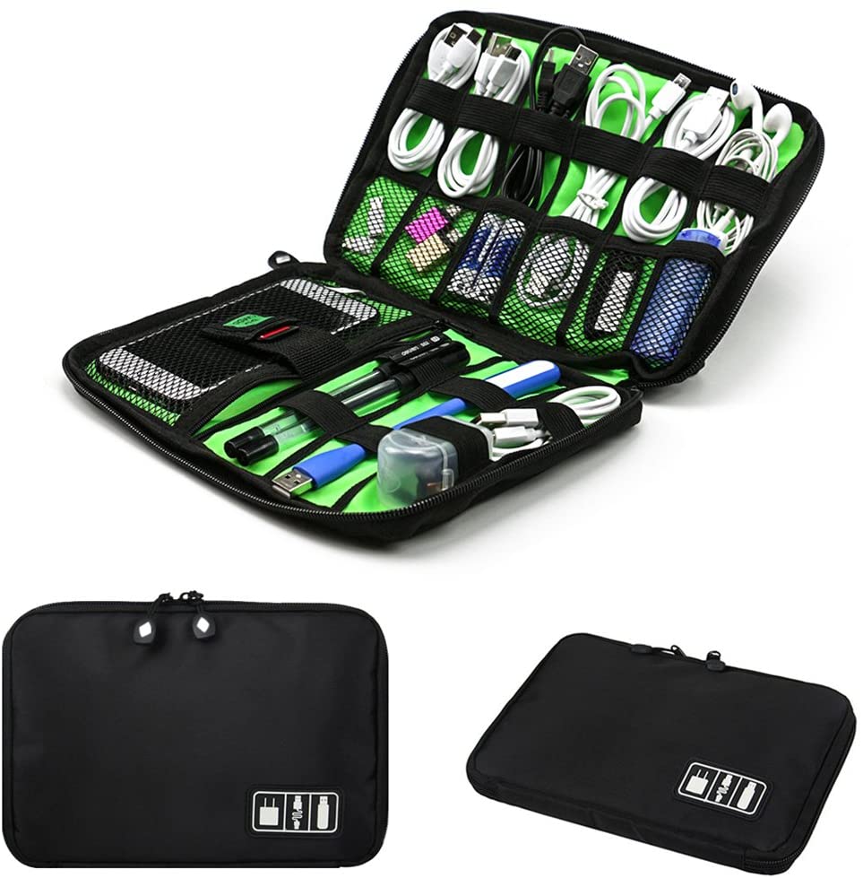 Organisateur de câbles de voyage, pochette électronique compacte
